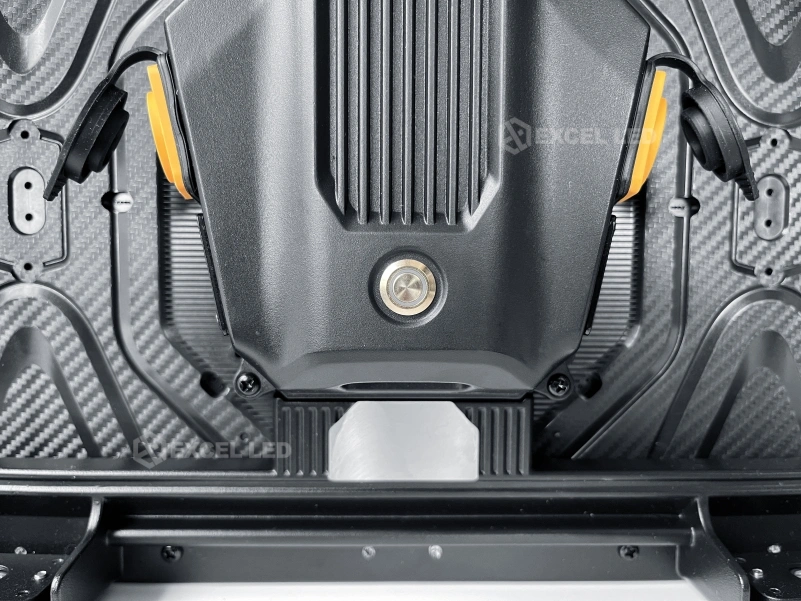 Max Series rental LED display cabinet front structure with cooling ribs