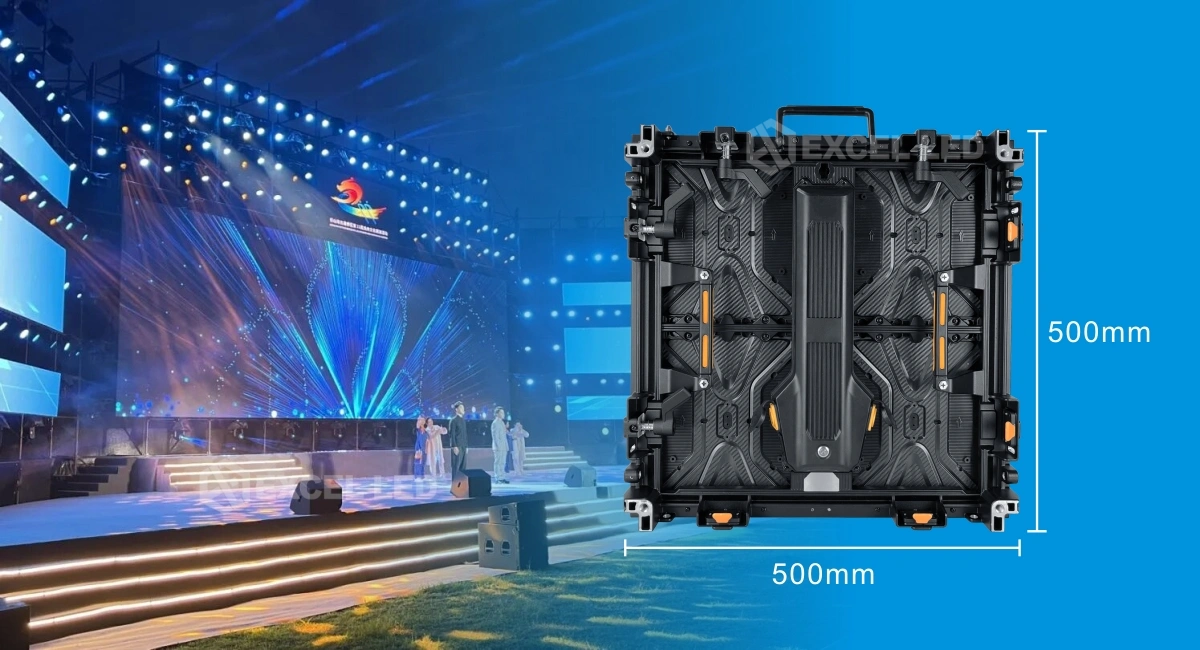 Compact 500x500mm event display cabinet