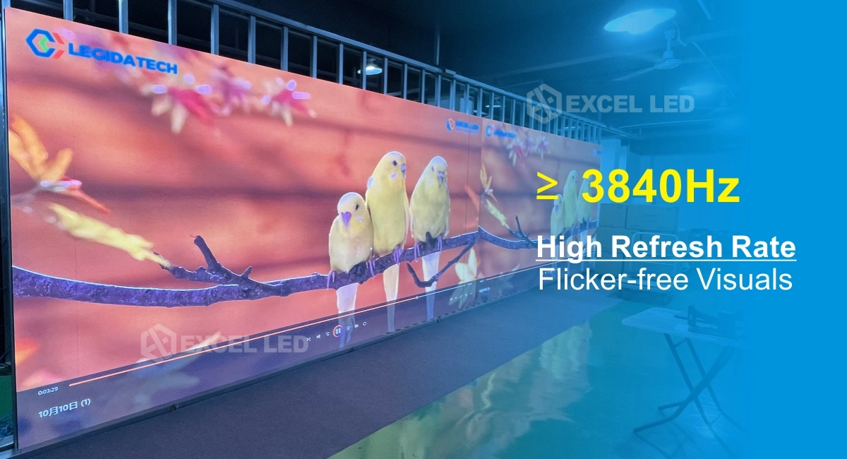 Stage rental LED screen displaying vivid colors
