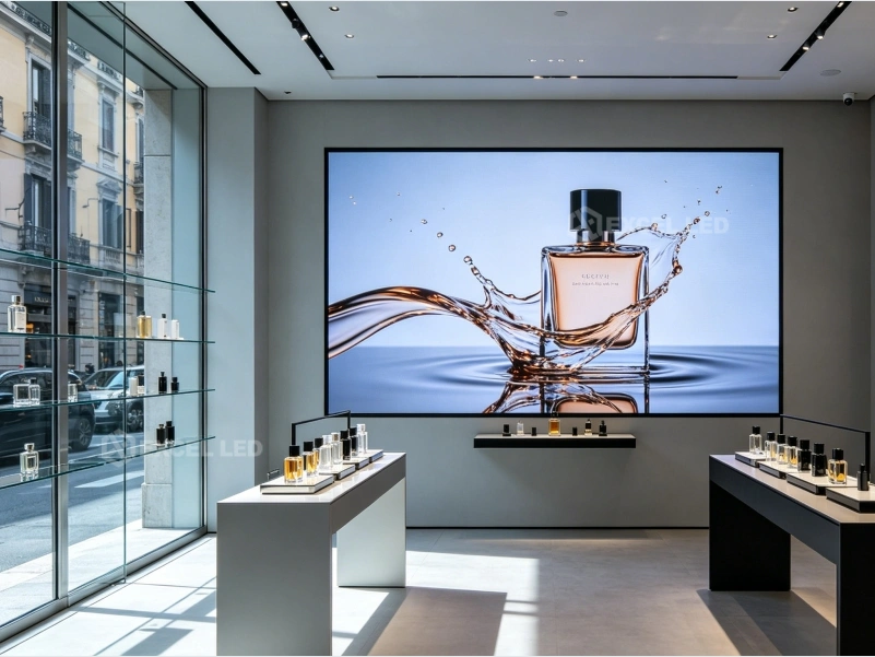 p2.5 indoor led display for luxury retail store