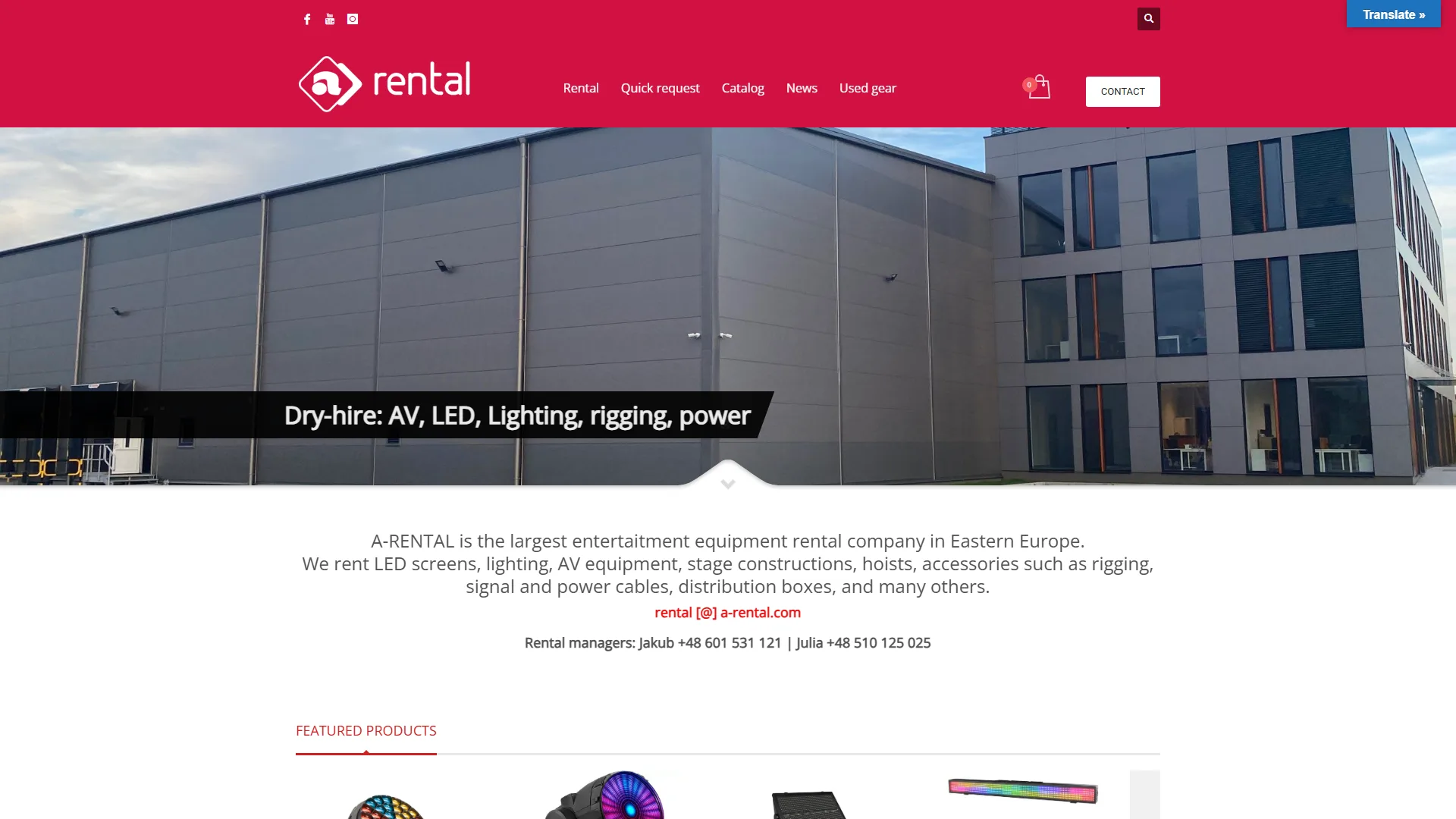 A-Rental LED Screen Rental Poland Official Website