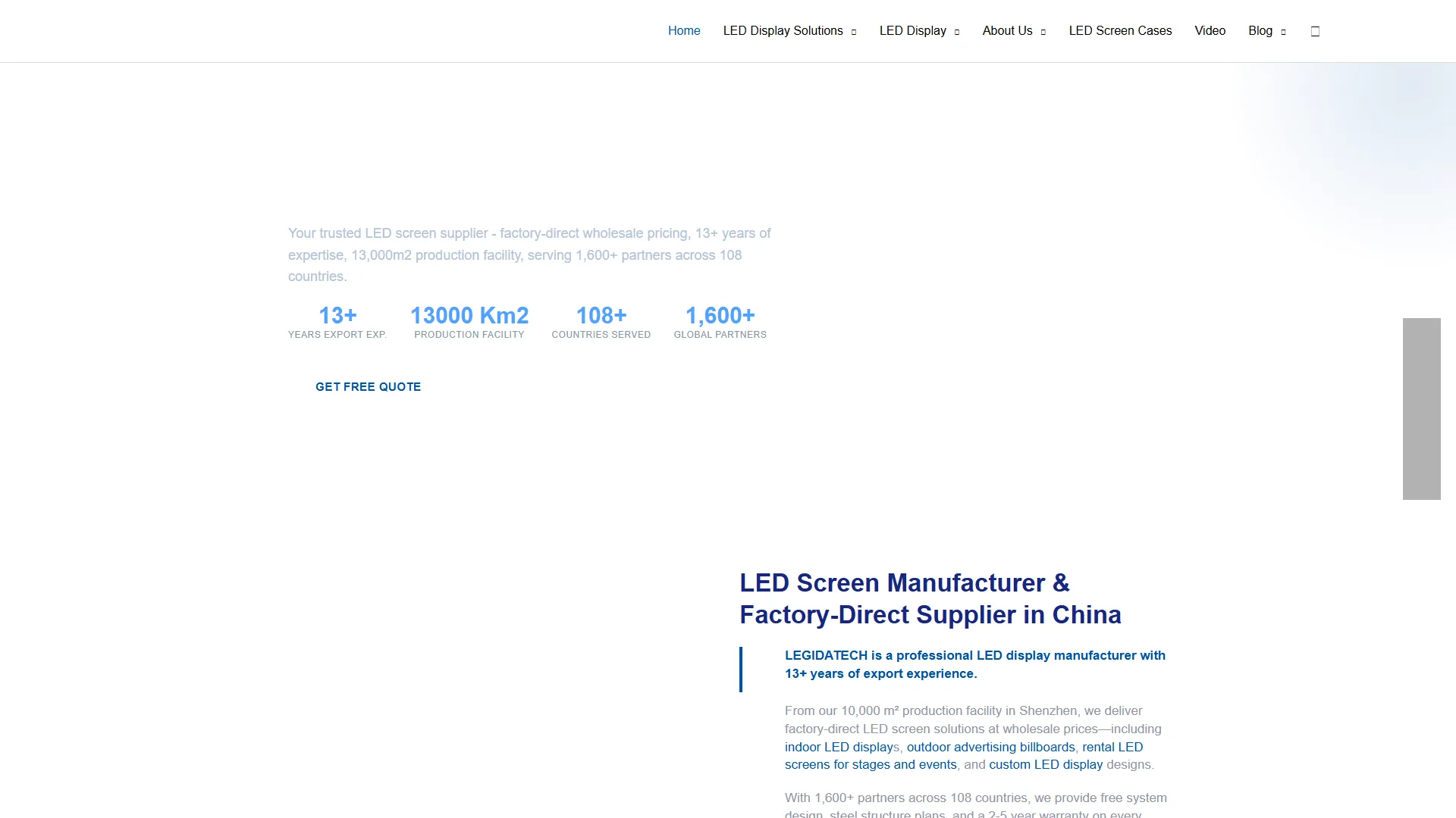LEGIDATECH LED Screen Factory Manufacturer Poland Supplier Official Website