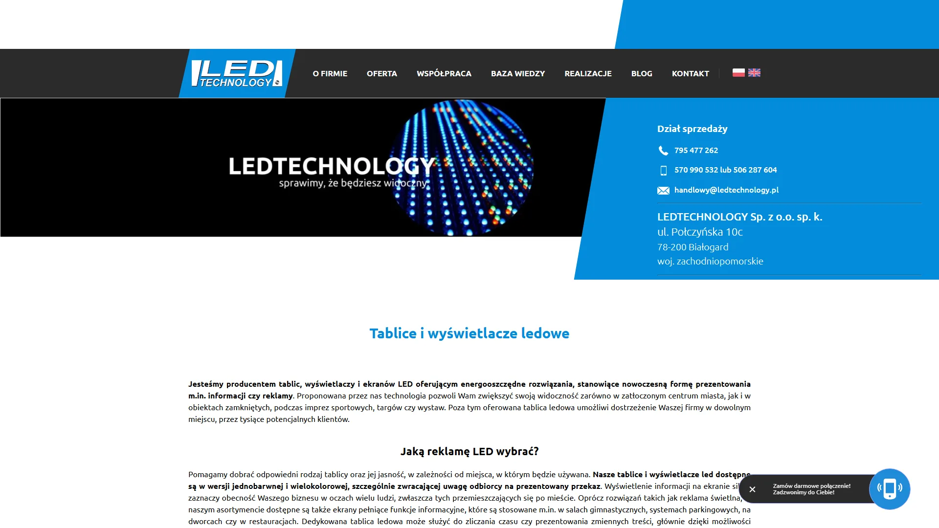 LedTechnology LED Display Manufacturer Poland Official Website