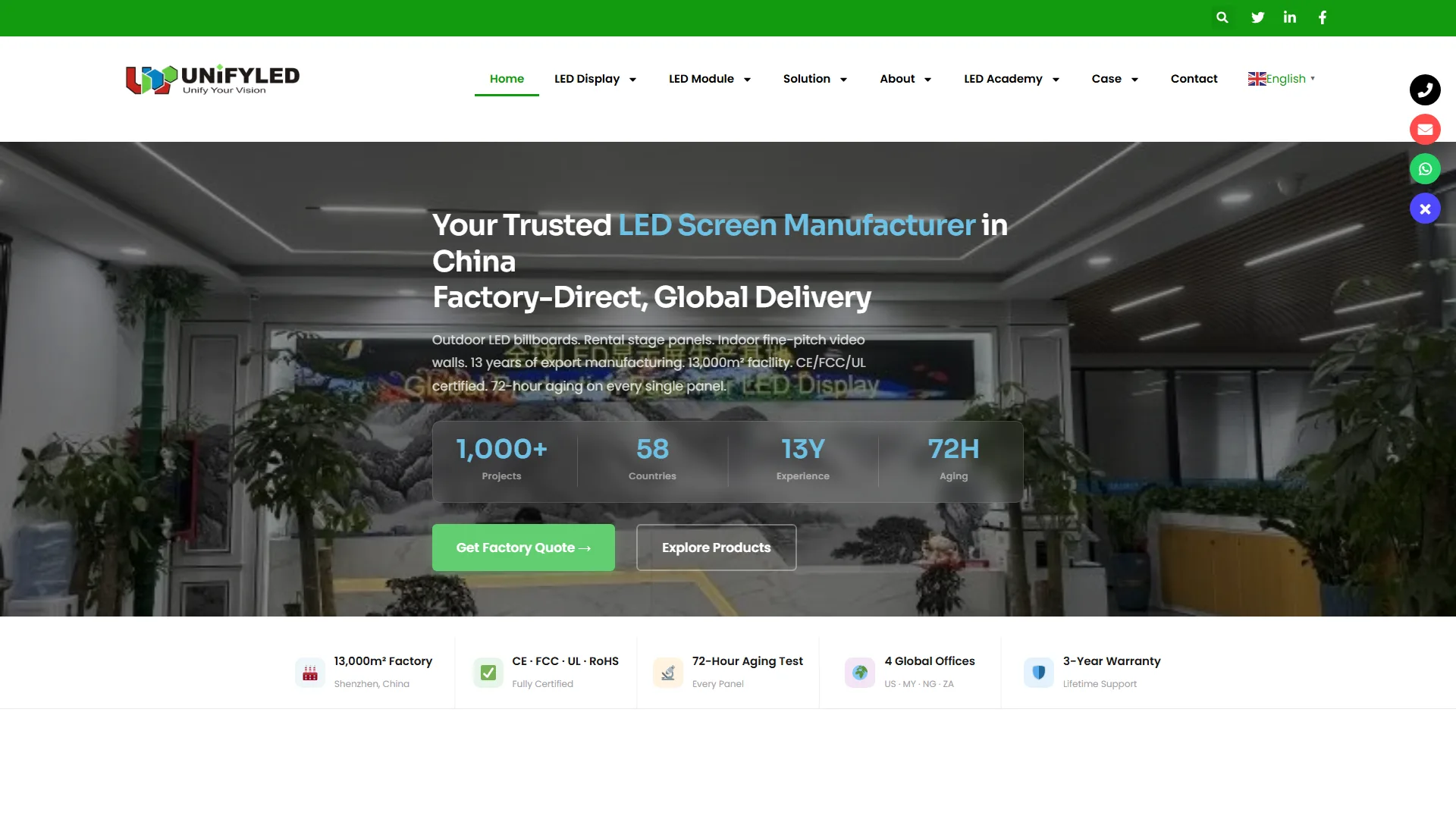 Unify LED Display Manufacturer Poland Supplier Official Website