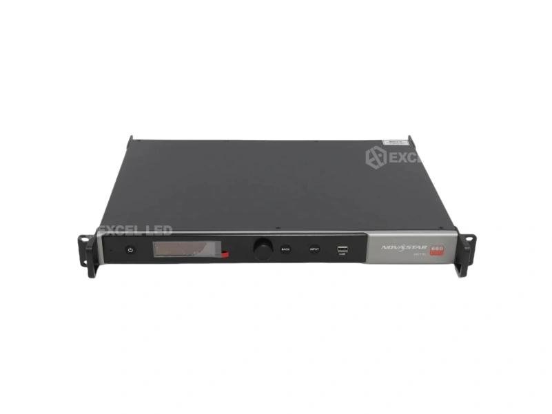 NovaStar MCTRL660 Pro LED display sending box front panel with LCD screen and control knob
