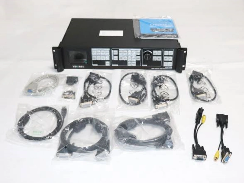 Colorlight X16 all-in-one LED video processor front angle showing multi-window processing outputs