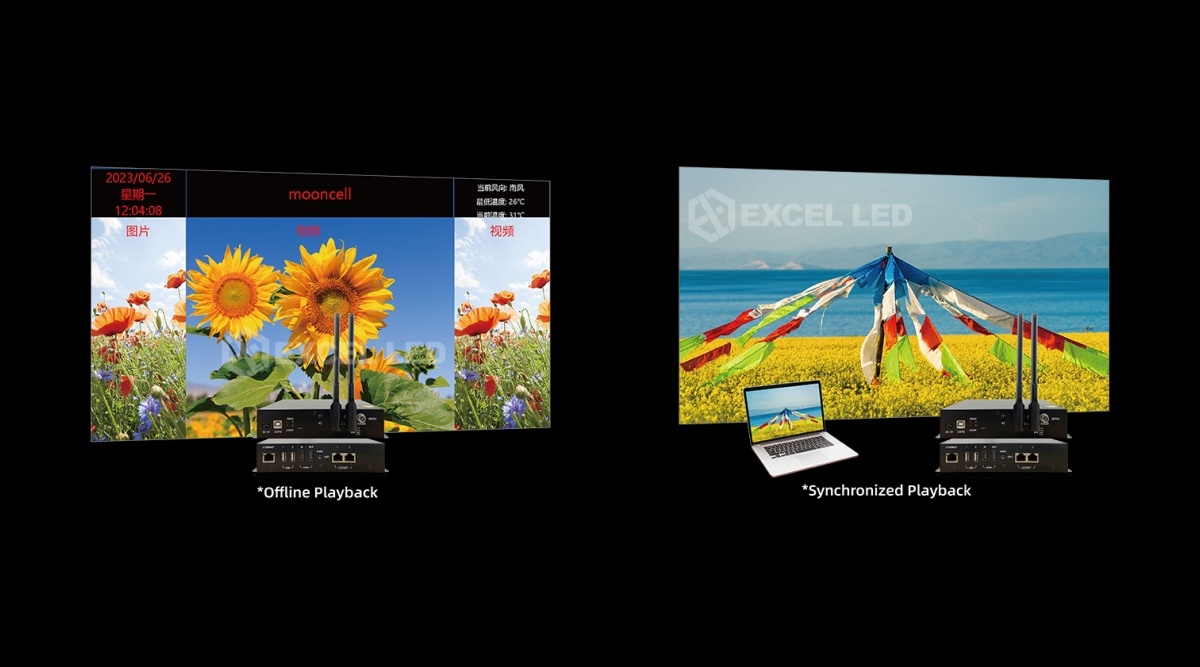 MB400S sending controller management software interface for offline synchronized playback