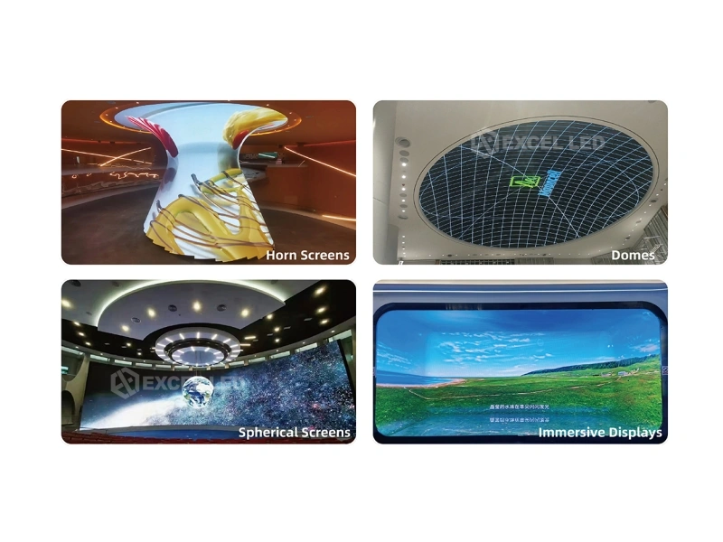 Mooncell MC-C2 LED display server creative LED screen horn dome spherical application diagram