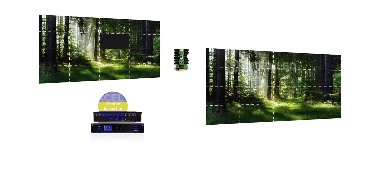 MTB2000E LED sending controller city night scene display demo on large LED screen