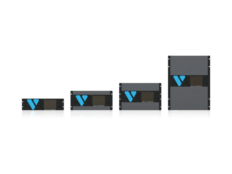 Mooncell V Series multi screen video splicer two devices side by side white background