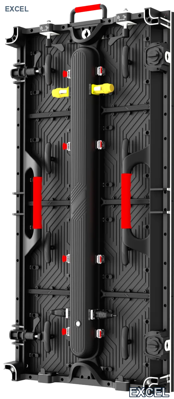 Rear of the Aeroframe AF1000 500x1000mm IP65 outdoor rental LED cabinet