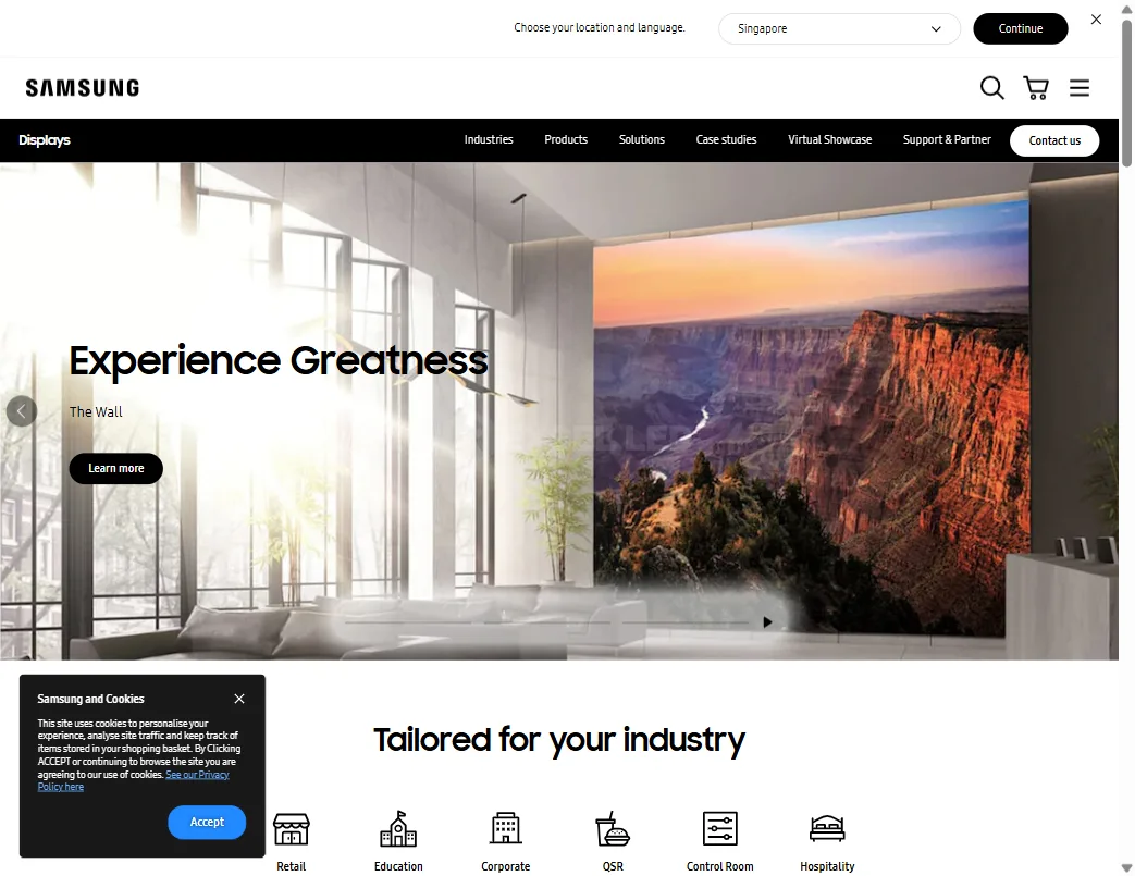 Samsung LED Screen Supplier Houston Official Website